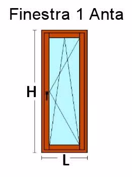 finestra 1 anta in legno lamellare finger joint