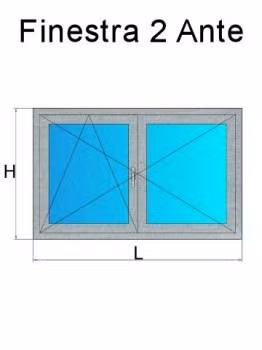 finestra 2 ante metbrush alluminio