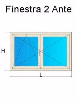 finestra 2 ante avorio