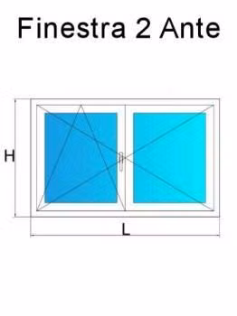 finestra 2 ante bianco venato