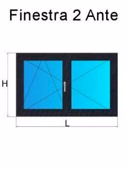 finestra 2 ante grigio antracite liscio