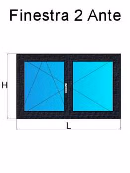 finestra 2 ante grigio antracite venato