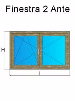 finestra 2 ante metbrush bronzo