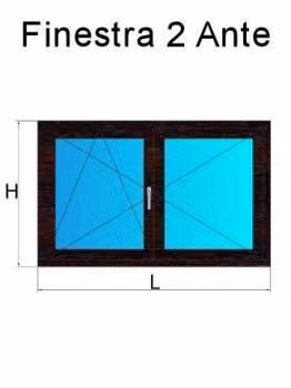 finestra 2 ante mogano