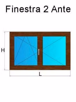 finestra 2 ante rovere dorato