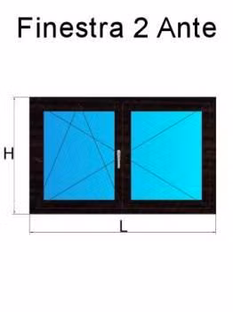 finestra 2 ante rovere montana
