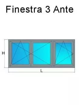 finestra 3 ante grigio chiaro