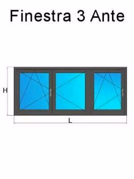 finestra 3 ante grigio quarzo