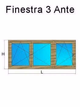 finestra 3 ante rovere naturale