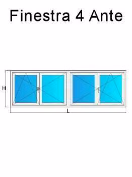 finestra 4 ante avorio