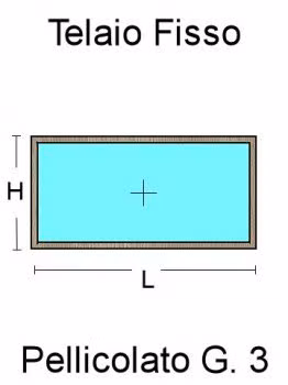 Telaio Fisso in PVC Colori Extra Standard