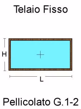 Telaio Fisso in PVC Colori Standard