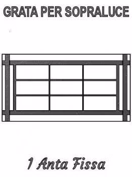 inferriata fissa per sopraluce 1 anta