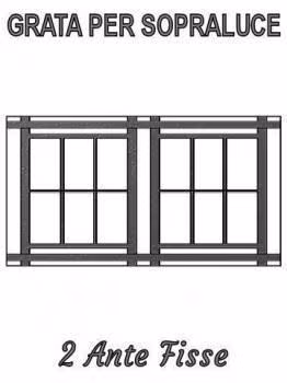 inferriata fissa per sopraluce 2 ante