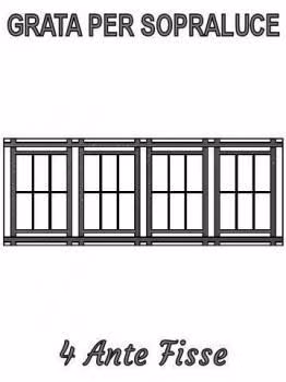 inferriata fissa per sopraluce 4 ante