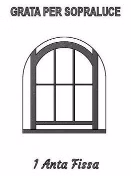 inferriata fissa sagomata per sopraluce 1 anta