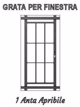 grata per finestra 1 anta