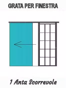 inferriata scorrevole per finestra 1 anta