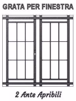 grata per finestra 2 ante
