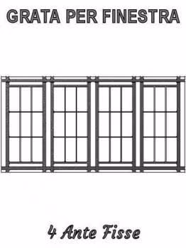 Inferriata Fissa per Finestra 4 Ante