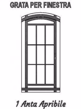 grata sagomata per finestra 1 anta