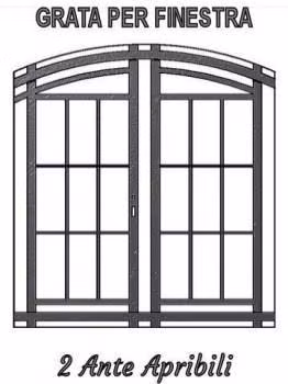 grata finestra sagomata 2 ante