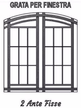 inferriata fissa sagomata per finestra 2 ante