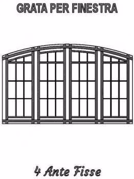 inferriata fissa sagomata per finestra 4 ante