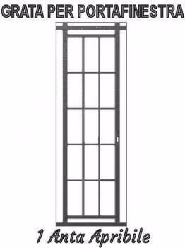 grata per portafinestra 1 anta