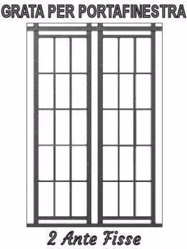 grata fissa per portafinestra 2 ante