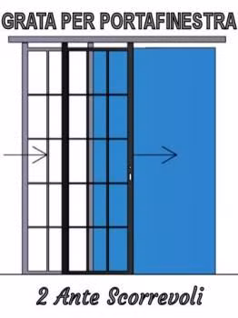 inferriata scorrevole 2 anta per portafinestra