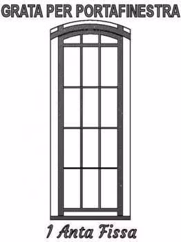 inferriata sagomata fissa per portafinestra 1 ante 