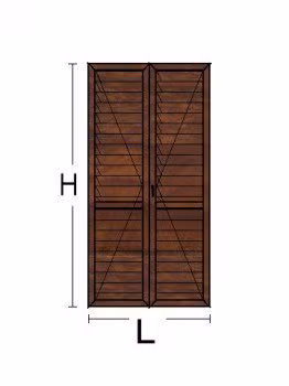 Persiana in Alluminio per Portafinestra 2 Ante effetto legno