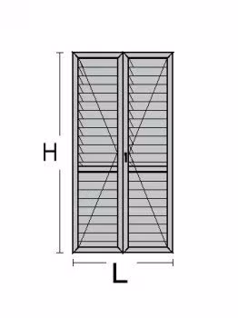 Persiana in Alluminio per Portafinestra 2 Ante