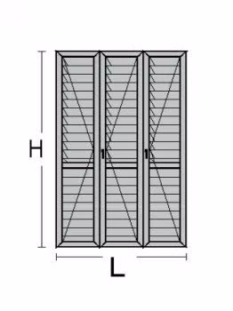 Persiana in Alluminio per Portafinestra 3 Ante