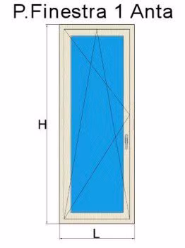 porta finestra 1 anta avorio