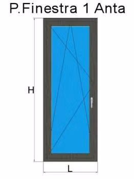 porta finestra 1 anta grigio quarzo 