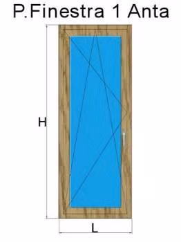 porta finestra 1 anta rovere naturale