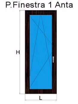 porta finestra 1 anta rovere scuro 