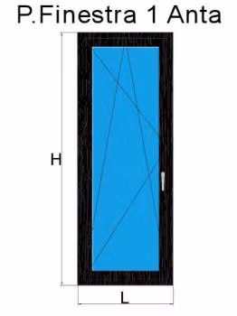 porta finestra 1 anta testa di moro