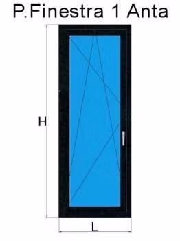 porta finestra 1 anta verde abete