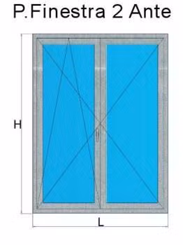 porta finestra 2 anta metbrush alluminio