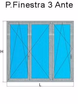 porta finestra 3 ante metbrush alluminio