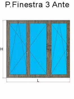 porta finestra 3 ante anteak