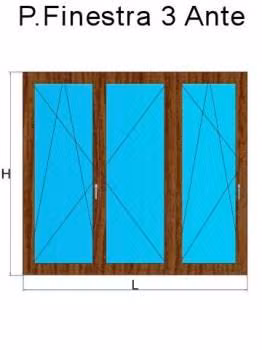 porta finestra 3 ante douglas