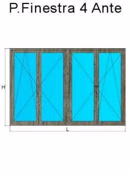 Porta Finestra 4 Ante anteak