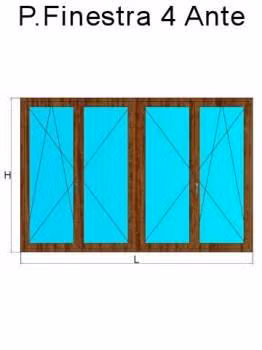 Porta Finestra 4 Ante douglas