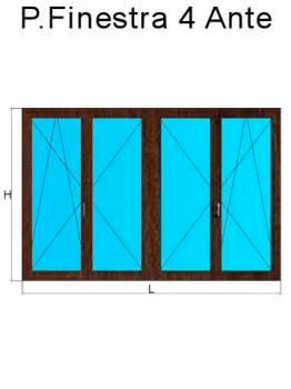 Porta Finestra 4 Ante siena pr