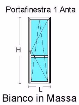Porta Finestra 1 Anta in PVC
