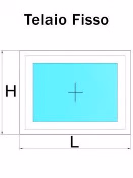 telaio fisso pvc bianco